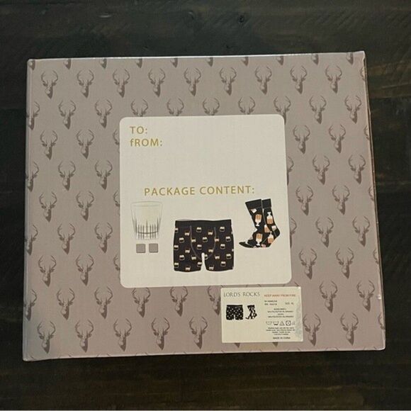 Lord’s Rocks Men’s Whiskey Themed Gift Set (XL) New in Box! - Picture 2 of 3